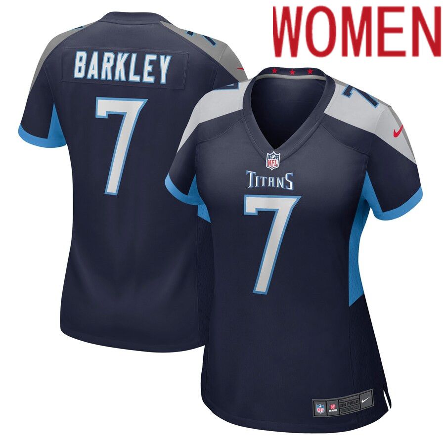 Women Tennessee Titans 7 Matt Barkley Nike Navy Player Game NFL Jersey